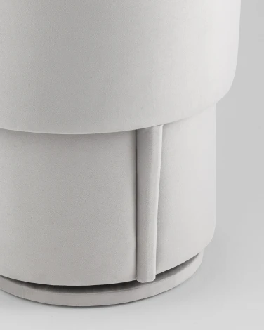 Пуф-трансформер Таунсвилл вращающийся с ящиком велюр светло-серый Stool Group УТ000042266