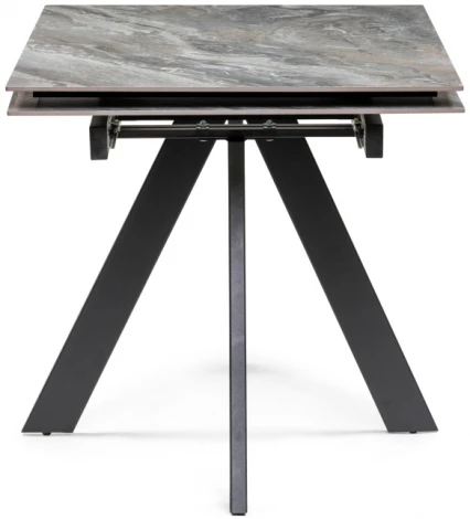 Керамический стол Woodville Невис 140(200)х80х76 оробико / черный 553537