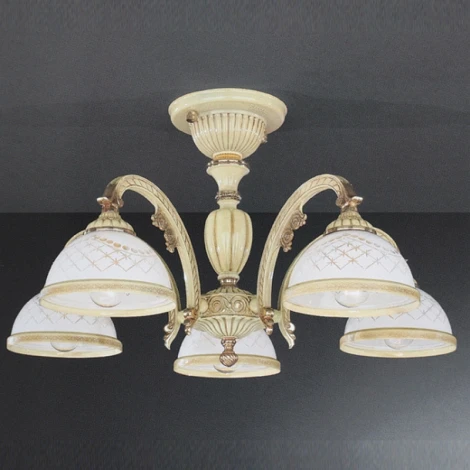 Потолочная люстра с узором в клетку PL.7222/5 Reccagni Angelo 7222 PL 7222/5