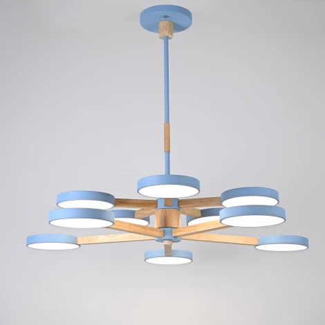 Потолочная люстра на штанге LED TURNA DBL L10 Blue ImperiumLoft Turna-Dbl01 (229091-26, Умный дом, WiFi, голосовое управление)