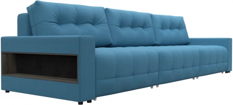 Диван прямой с полками Лига-053 НПБ Лонг Лига Диванов (Рогожка) арт.128910