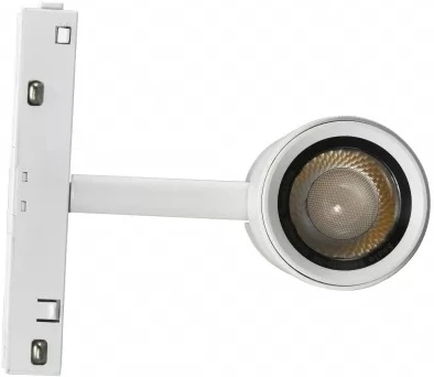 Трековый магнитный светильник 48V iLedex Vision48/22 ZOOM 4822-020-D47-10W-10/60DG-3000K-WH (круглые)