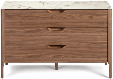 Комод Angel Cerda CP1806 (Коричневый,Медный/ Керамика,Керамика,Сталь,Дерево,Шпон ореха,Стекло,Стекло)