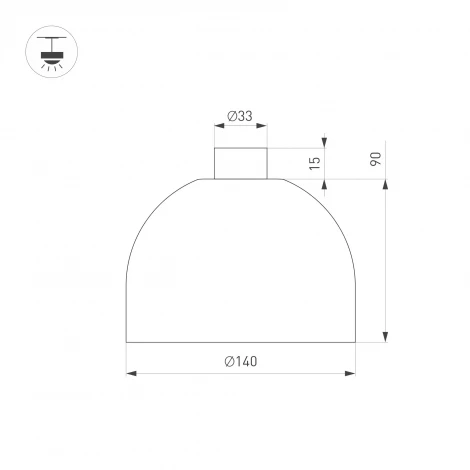 Трековый светильник светодиодный ART-INBELT-BOWL-R140-8W Day4000-MIX (BK, 95 deg, 48V, DALI) (Arlight, IP20 Металл) 051162