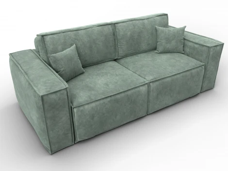 Диван прямой Лига-081 НПБ (ДСП/Пластик/Велюр/Зеленый) Лига Диванов 130114