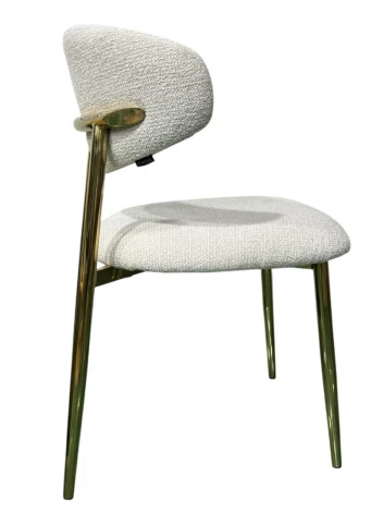 Стул обеденный IST-CASA Оскар ART2969-MK, молочный/глянцевое золото