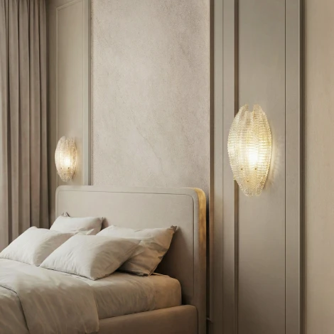 Бра с фактурным стеклом Eurosvet Flowers 101015 латунь