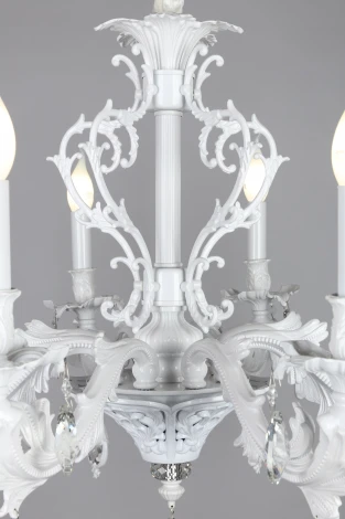 Подвесная люстра Omnilux Senis OML-74713-08 (220V, подвески, на цепи, подсвечник, свеча)