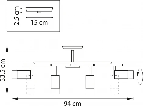 Люстра потолочная на штанге Rullo LR7183743641 (571718+214437-4+214436-4+202431-8) Lightstar (220V, круглые)