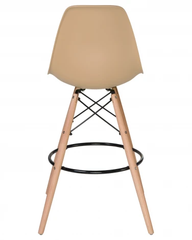 Стул барный DSW BAR (ножки светлый бук, цвет сиденья бежевый (GR-03))