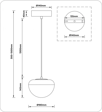 Подвесной светодиодный светильник Ambrella High Light LH12001 (220V, на проводе)