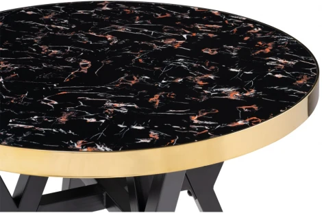 Стол Woodville Selina 80х72 black / gold 15552