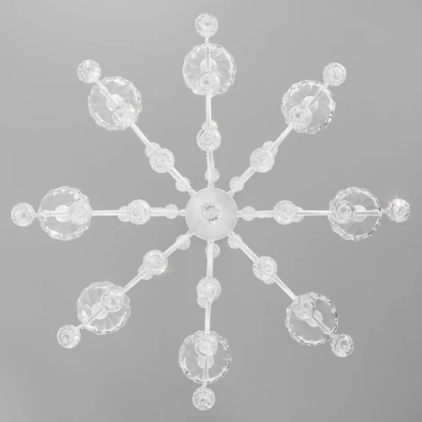 Подвесная люстра Eurosvet Brezza 10107/8 глянцевый белый/прозрачный хрусталь Strotskis