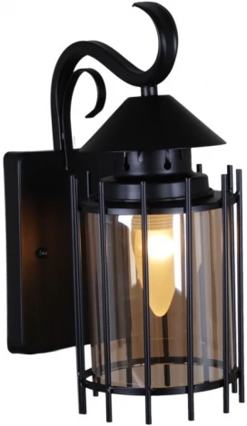 Настенный фонарь уличный Reluce 08284-9.2-001U BK (220V, фонарь, IP44)