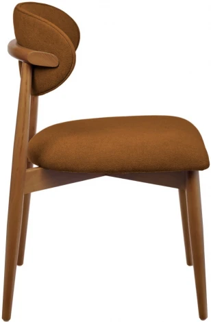 Стул Lucas 3 терракотовый букле с ножками цвета орех Bradexhome арт.RF 0799