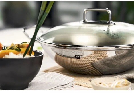 Вок со стеклянной крышкой, гранат, 30 см, 4,4 л 1312987 Staub