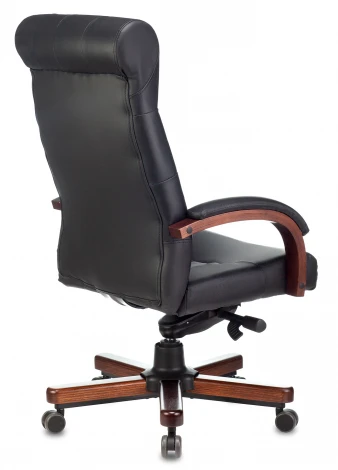 Кресло руководителя Бюрократ T-9928WALNUT черный кожа крестовина металл/дерево