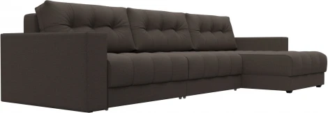 Диван угловой с декором Лига-049 НПБ Лонг Лига Диванов (Рогожка) арт.128290