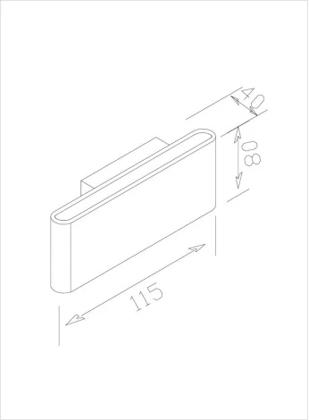Настенный светильник светодиодный V1851-WL Piene LED*4W