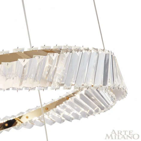 Подвесной светильник ярусный Arte Milano Venezia 318311/D600-D400 GD (регулировка яркости, LED, 220V, хрусталь, пульт управления, на тросе)