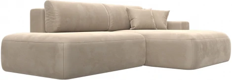 Диван угловой Лига-036 НПБ Модерн правый угол (Бежевый/Велюр) Лига Диванов арт.121407
