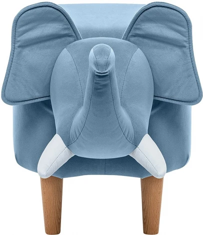 Пуф Leset Slon COMBI (Фанера,Массив дерева,Велюр/Синий,Белый) арт.2500000189944