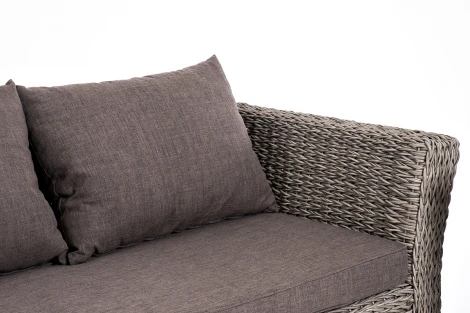 Лаунж-зона из искусственного ротанга (гиацинт), цвет серый 4SIS Капучино KS3C2T-4-SET-TW graphite