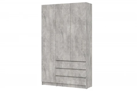 Шкаф трехстворчатый Арника Бали, Цемент светлый