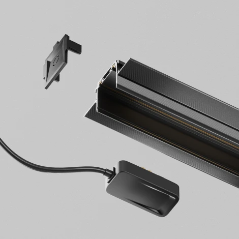 Ввод питания(2м) Radity для встраиваемого монтажа черный (магнитный) Maytoni Technical TRA084B-12B-200