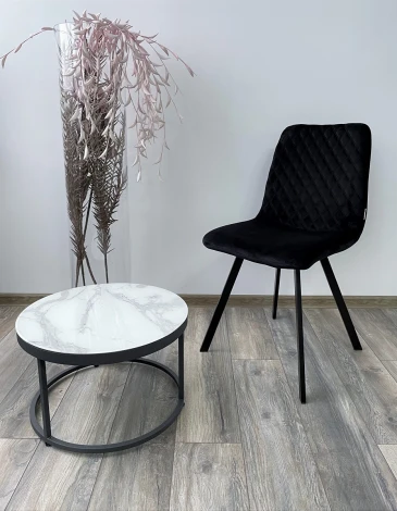 Обеденный стул M-City DAIQUIRI BLUVEL-19 BLACK, велюр