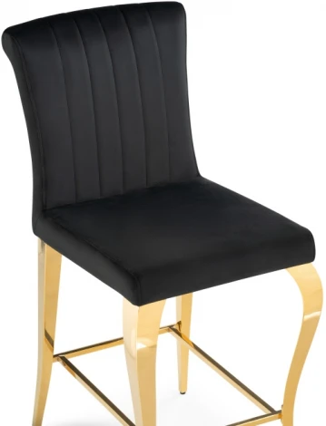 Полубарный стул Woodville Joan black / gold 15388