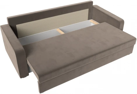 Диван прямой Лига-009 (Коричневый/Велюр) Лига Диванов арт.118044