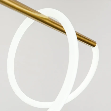 Потолочная люстра на штанге с гибким неоном Lightera Nyasa LE117L-200GA Wi-Fi (LED, 220V, управление смартфоном, голосовое управление, умный дом - Алиса, Tuya Smart, Маруся, Smart Life, Экосистема Сбер)