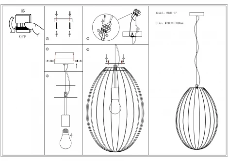 Подвесной светильник Favourite Ovum 2181-1P