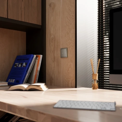 Выключатель встраиваемый Voltum S70 для жалюзи 10А, (шелк)