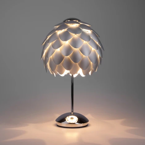 Интерьерная настольная лампа артишок 01099/1 Bogate's Cedro серебряный / хром (220V, выключатель)