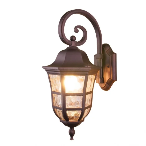 Настенный уличный фонарь коричневый 1013D IP44 Elektrostandard Dorado GL