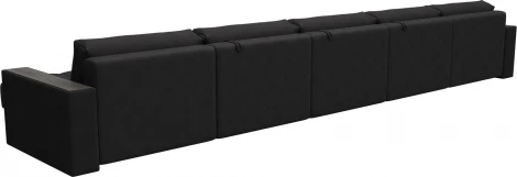 Диван П-образный с декором Лига-049 НПБ Мегалонг Лига Диванов (Замша) арт.128546