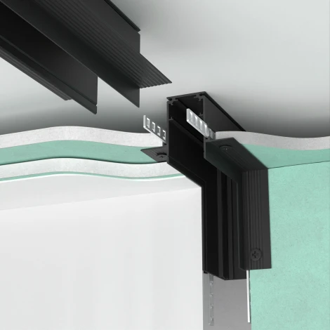 Коннектор угловой внутренний для встраиваемого шинопровода под ГКЛ 12,5мм (черный) Elektrostandard Slim Magnetic 85211/00 (48V)