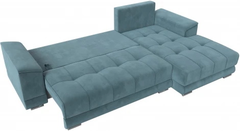 Диван угловой НордСтар правый угол (Бирюзовый/Велюр) Лига Диванов арт.121106