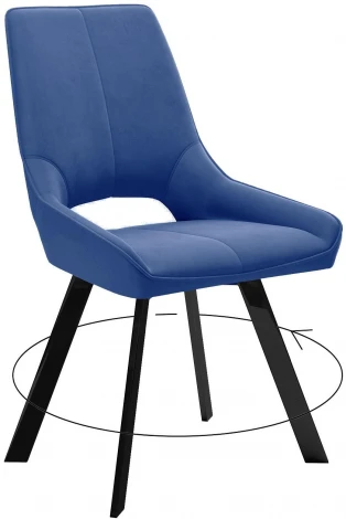 Стул 268 Z20 синий, ножки черные Dikline 00-00062329