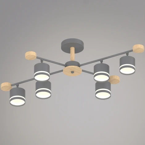 Потолочная люстра на штанге Reluce 78730-0.3-06 GX53 GREY+WOOD