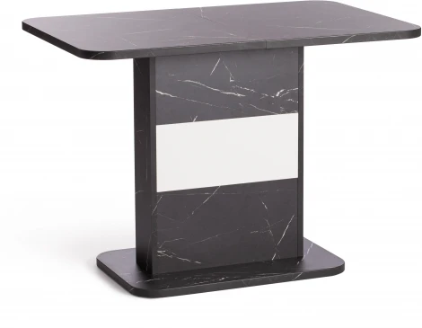 Стол обеденный SMART ЛДСП, 105-140х68,6х75 см, Мрамор Блэк Роял/Белый Tetchair 19264