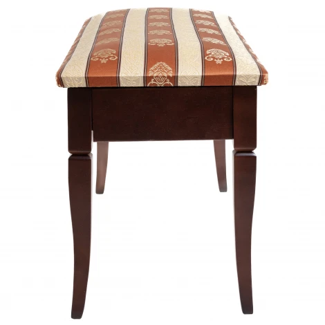 Банкетка Вивальди М с ящиком средне-коричневый, ткань полоса коричн. Mebelik 009413
