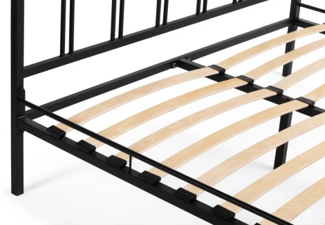 Полутораспальная кровать Woodville Рейк 120х200 черная 403023