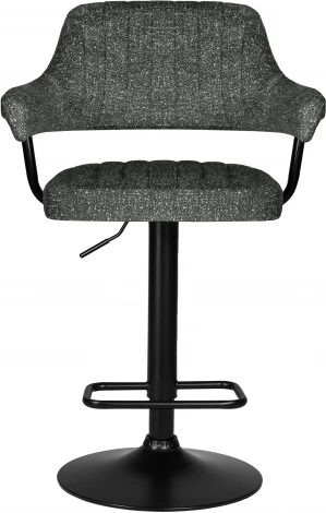 Стул барный DOBRIN CHARLY BLACK (серый твид (LEO11))