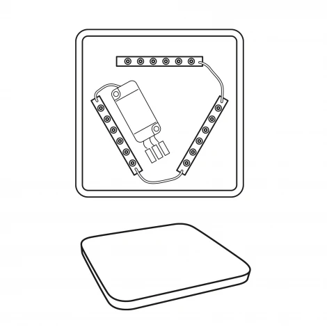 Светильник светодиодный накладной 6500K Uniel ULI-B322 24W/6500K/32 QUATRO-2