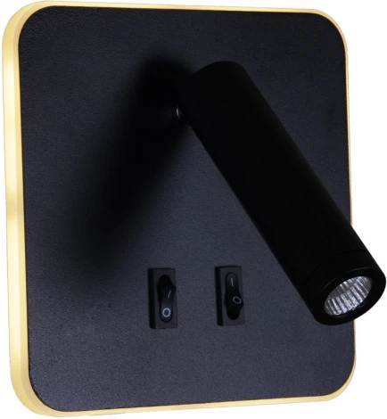 Спот с выключателем светодиодный для чтения Reluce 86202-9.2-001KT LED12W BK (220V)