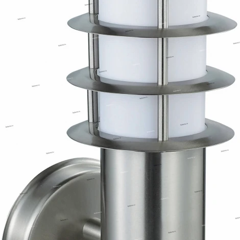 Бра уличное Horoz Ladin, 1 плафон, никель с белым