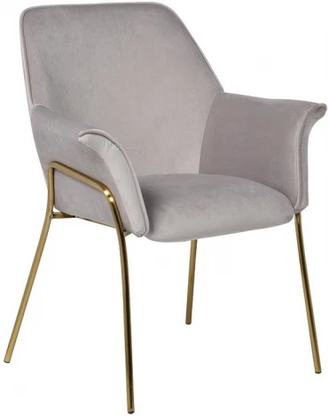 Кресло велюр светло-серый 71*58*87см Garda Decor арт.30C-1127-Z GRE